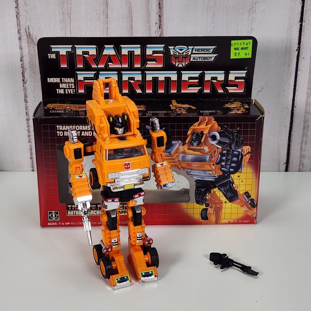 VTG Transformers G1 1985 GRAPPLE W/ Original Box. Not complete